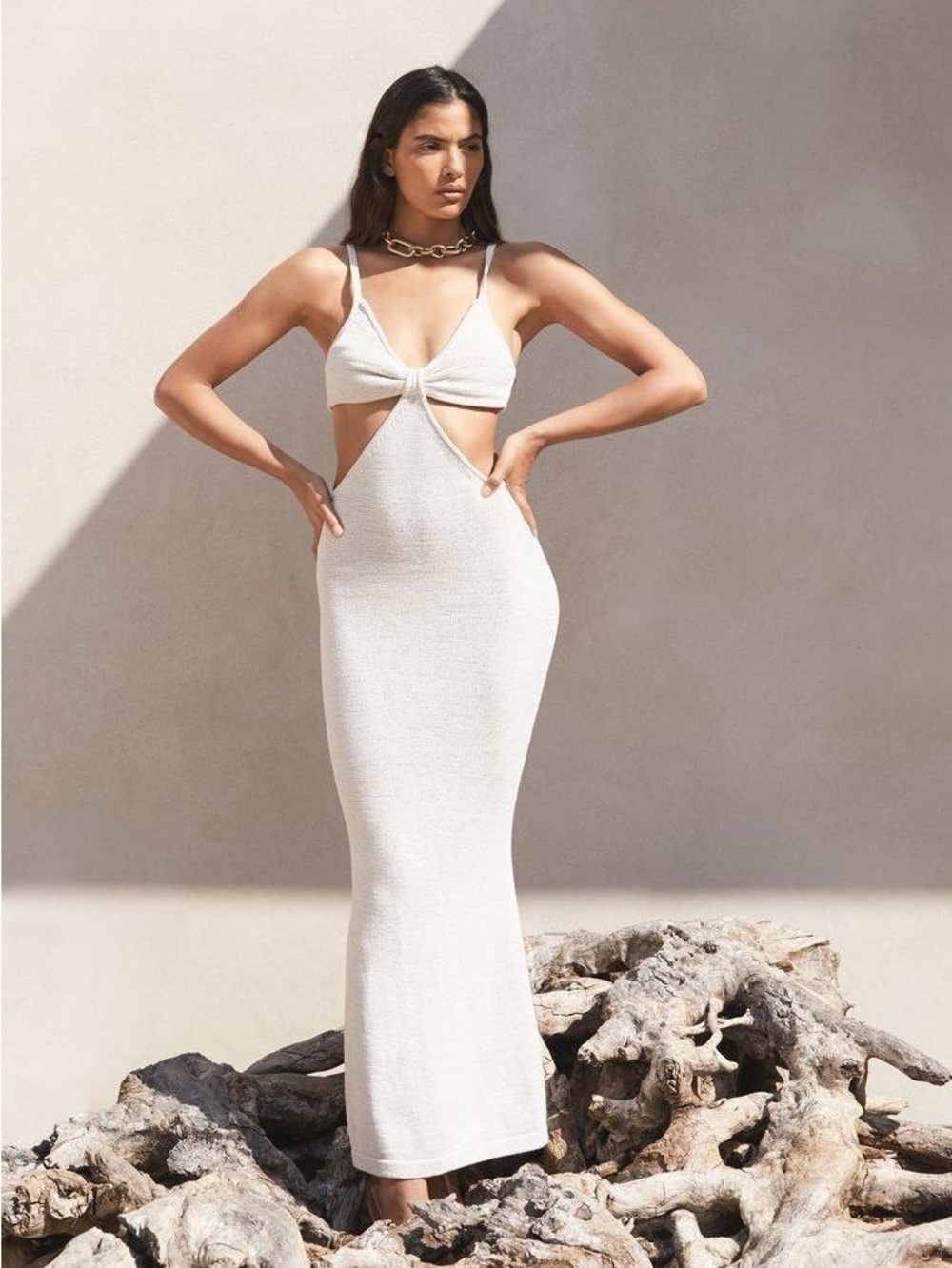 Cult Gaia Serita dress in off white size Large